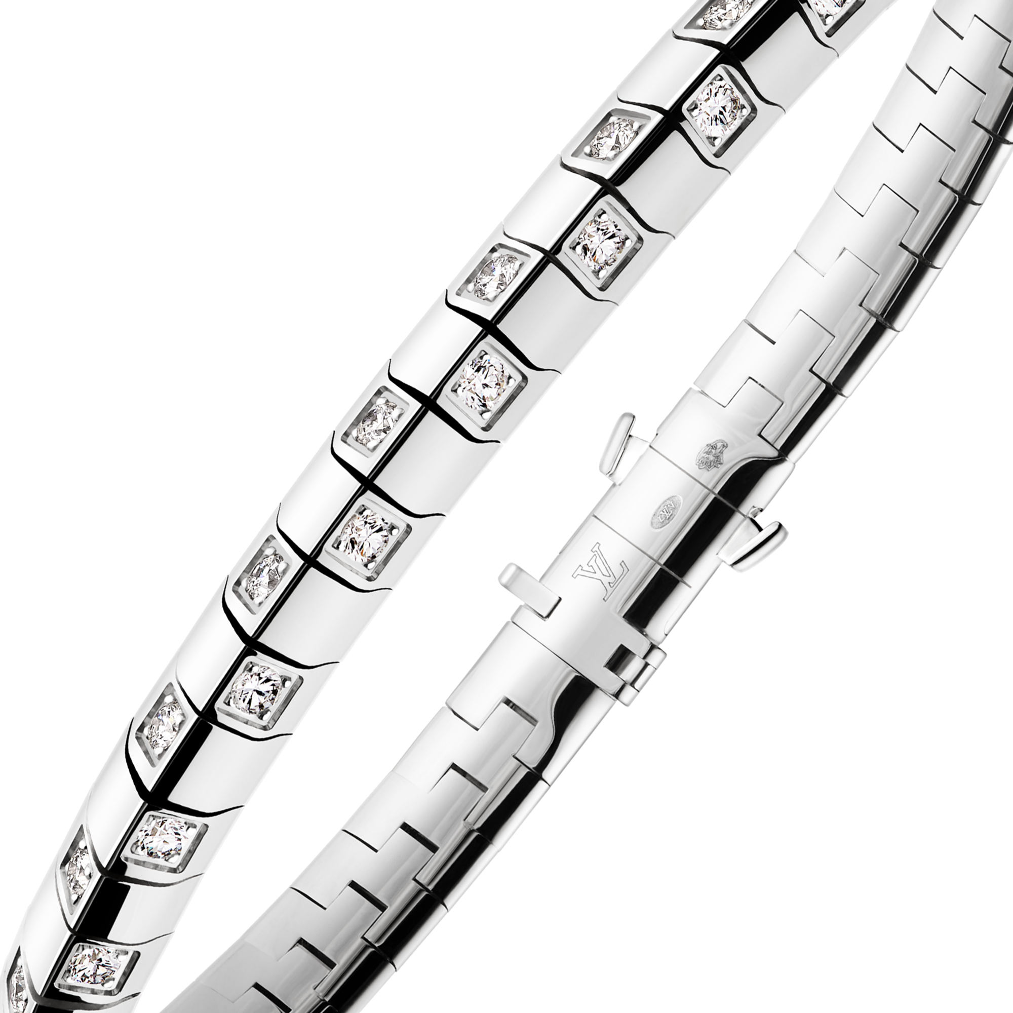 ブレスレット ル ダミエ ドゥ ルイ・ヴィトン 5mm (ホワイトゴールド